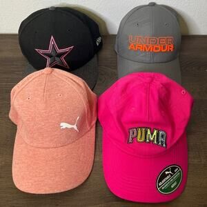☆ Women’s Lot of Four Hats- Puma, Under Armour, & 59 Fifty (1B-09)